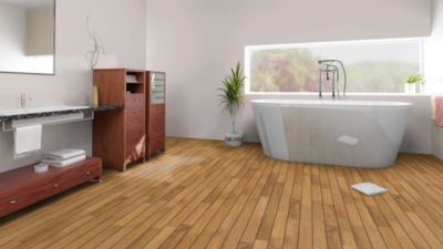 Parquet contrecollé clipsable Pattani S pont de bateau en teck