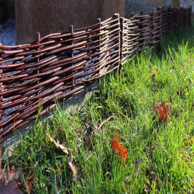 9 bordures de lit en saule 30x50cm I bordure de lit / clôture en saule Aquagart