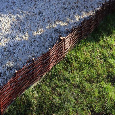 9 bordures de lit en saule 30x50cm I bordure de lit / clôture en saule Aquagart