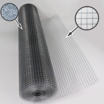 90 m x 1 m grillage pour volière, grille métallique, galvanisé à chaud, 12mm Aquagart