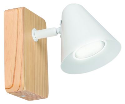 Spot patère Cauquennes GU10 IP44 6W Ø 16 x H. 12,5 cm blanc