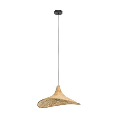 Suspension Haxey E27 40W IP20 effet naturelle Eglo L.100 x ?50 cm