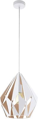 Suspension Dunalux Prinia Ø31 cm blanc et or