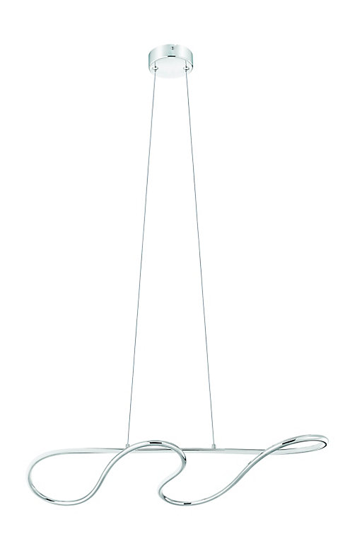 Suspension LED Dunalux Volute chrome l.28 x H.39 cm Suspension LED Dunalux Volute chrome l.28 x H.39 cm