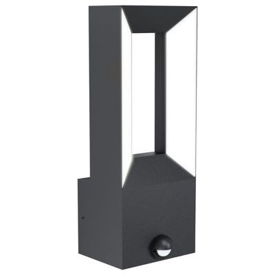 Applique murale LED intégrée à détection Riforano noir IP44 640lm Eglo