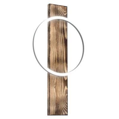 Applique murale LED Boyal bois flammé IP20 109W 1700lm 56 x 30 cm bois Eglo