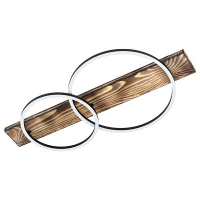 Plafonnier LED intégrée 2x12W Eglo Boyal blanc chaud L.78 x l.40 x H.9 cm