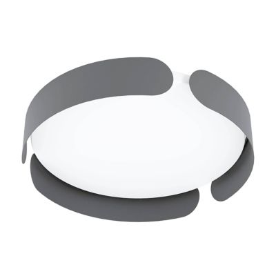 Plafonnier LED Valcasotto ?37cm IP20 24W 2500lm blanc chaud noir Eglo