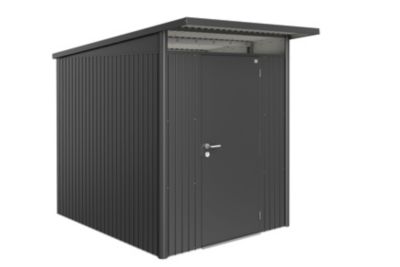Abri de jardin simple porte Biohort AvantGarde A2 en métal coloris gris foncé métallique ép.0,53 mm 