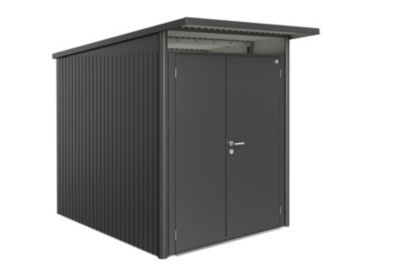 Abri de jardin double porte Biohort AvantGarde A2 en métal coloris gris foncé métallique ép.0,53 mm 