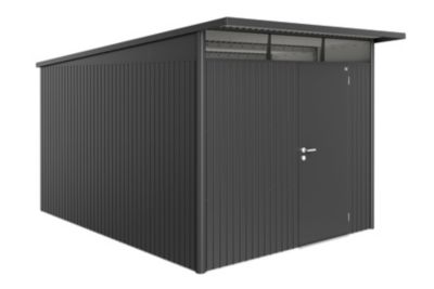 Abri de jardin simple porte Biohort AvantGarde A8 en métal coloris gris foncé métallique ép.0,53 mm 