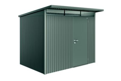 Abri de jardin simple porte Biohort AvantGarde A5 en métal coloris gris quartz métallique ép.0,53 mm