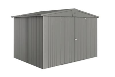 Abri de jardin double porte Biohort Europa T5 en métal coloris gris quartz métallique ép.0,53 mm sur