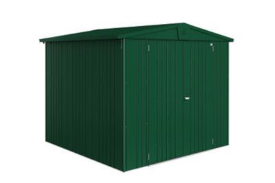 Abri de jardin double porte Biohort Europa T4 en métal coloris vert foncé ép.0,53 mm surface extérie
