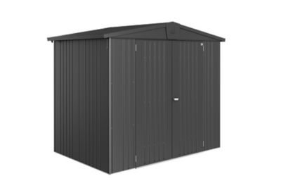 Abri de jardin double porte Biohort Europa T3 en métal coloris gris foncé métallique ép.0,53 mm surf