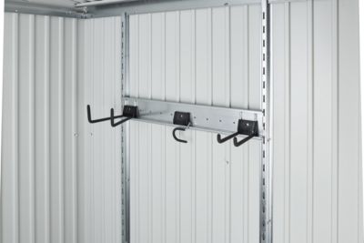 Jeu de crochets avec rails pour abri de jardin Biohort