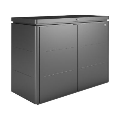 Coffre de jardin en métal Highboard T160 gris