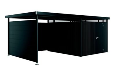 Paroi latérale pour auvent taille S et L Biohort en métal coloris gris foncé métallique pour abris d