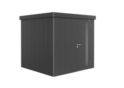 Abri de jardin simple porte Biohort Neo 2B en métal coloris gris foncé métallique ép.0,53 mm surface