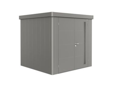 Abri de jardin double porte Biohort Neo 2B en métal coloris gris quartz métallique ép.0,53 mm surfac