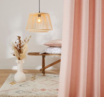 Suspension Doria E27 IP20 40W Ø38xH.110cm bambou Dunalux