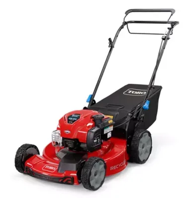 Tondeuse thermique 163 cmÂ³ - largeur de coupe 55 cm - hauteur de coupe 25 à  102 mm - bac 63 L - Toro RecyclerÂ® S55OST-21770