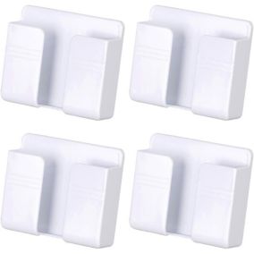 99 x 28 x 86mm, Blanc 4pcs support de stockage mural domestique pâte support de charge de téléphone portable rangement multifon