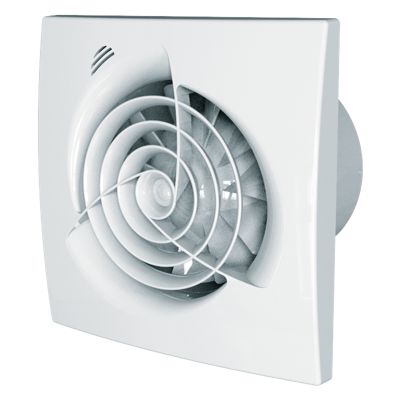 Aérateur extracteur d'air intermittent silencieux basse conso BLAUBERG Trio 100 mm - Commande Détection humidité + minuterie