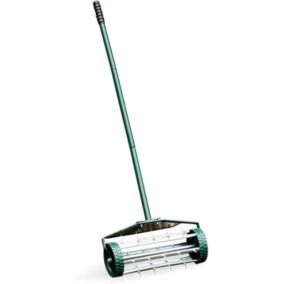 Aérateur à Gazon Aérateur Roulant de sol manuel pour jardin avec Longue Poignée Vert