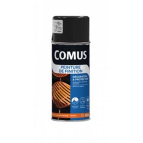 Aérosol 400ml Peinture de finition brillant noir COMUS