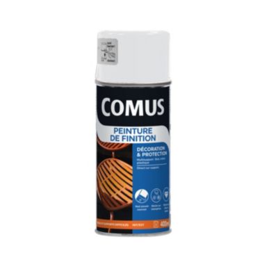Aérosol 400ml  Peinture de finition satin blanc COMUS
