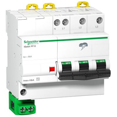 A9l16618 Schneider - Parafoudre Triphasé + Neutre De Type 2 Autoprotégé - 10ka - Report De Signalisation