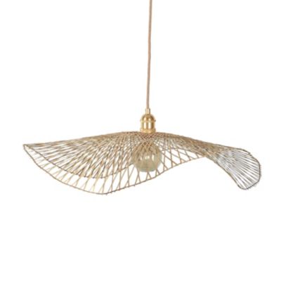 Abat-Jour En Bambou Vert Style Japonais - 30 Cm, Pour Ampoule E27 - Décoration Salon, Chambre, Bureau - 5