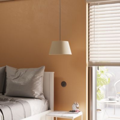 Abat-jour conique beige Ø30cm GoodHome Lokombi