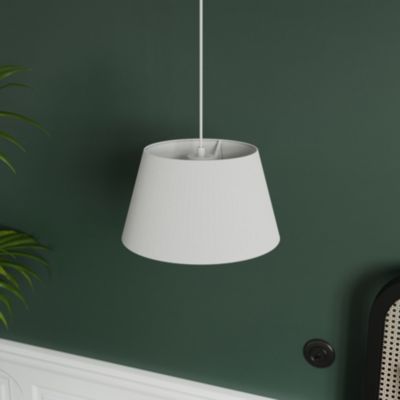 Abat-jour conique blanc Ø30cm GoodHome Lokombi