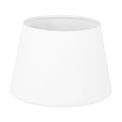 Abat-jour conique E27 H20 Tissu Blanc