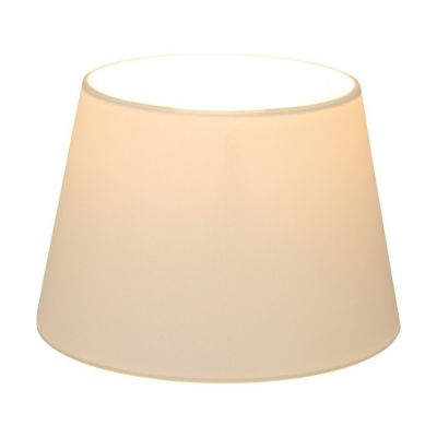 Abat-jour conique E27 H20 Tissu Blanc