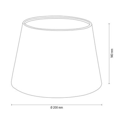 Abat-jour conique E27 H20 Tissu Blanc