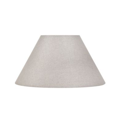 Abat-jour conique en tissu gris paillettes Ø40cm Corep