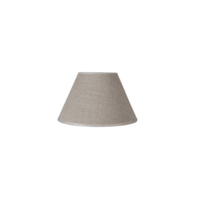 Abat-jour conique en toile de jute beige lin Ø22cm Corep