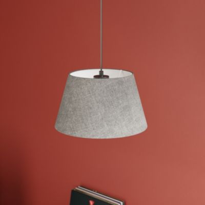 Abat-jour conique gris Ø30cm GoodHome Lokombi