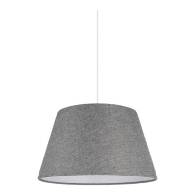 Abat-jour conique gris Ø30cm GoodHome Lokombi