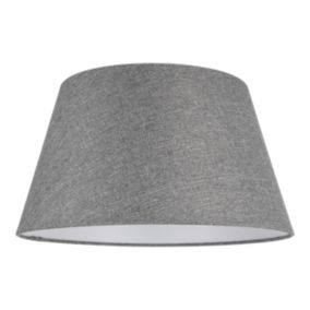 Abat-jour conique gris Ø35cm GoodHome Lokombi