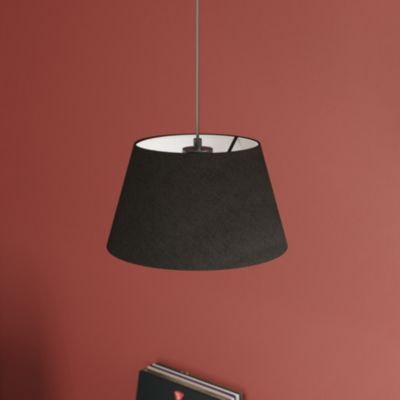 Abat-jour conique gris anthracite Ø30cm GoodHome Lokombi