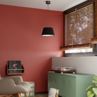 Abat-jour conique gris anthracite Ø30cm GoodHome Lokombi