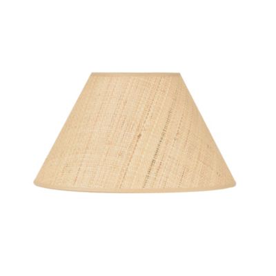 Abat-jour conique toile de jute beige lin Ø40cm Corep