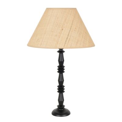 Abat-jour conique toile de jute beige lin Ø40cm Corep