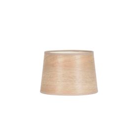 Abat-jour Corep Faa Coton forme conique en polychlorure de vinyle (PVC) coloris marron Ø.20 x H.14 cm