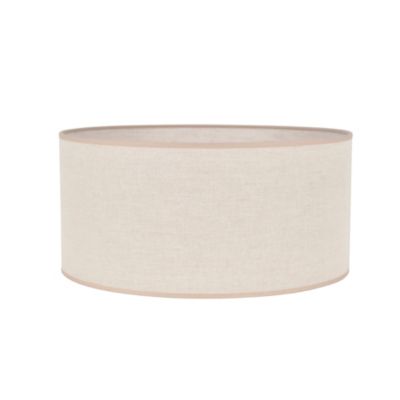 Abat-jour cylindre en côton beige Ø40cm Corep