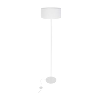 Abat-jour cylindre en coton bouclé blanc Ø40cm Corep